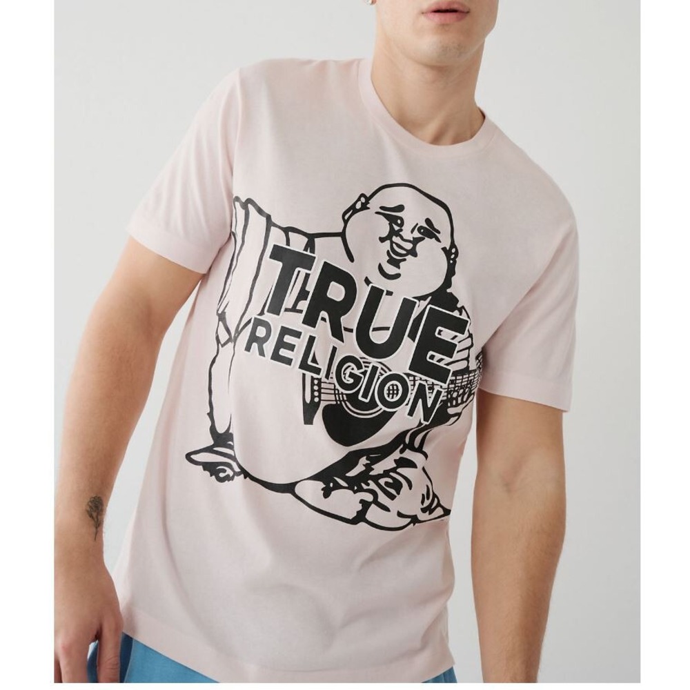 True Religion men t-shirt tee 107191 pale lilac big buddha cotton sz XL $59